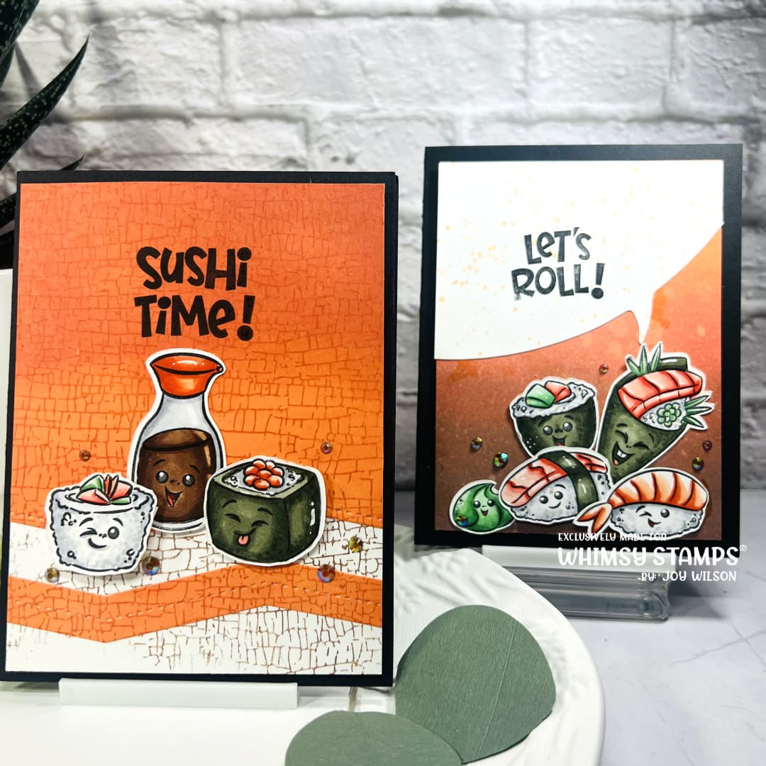 Sushi Time with One Stamp, Two Backgrounds