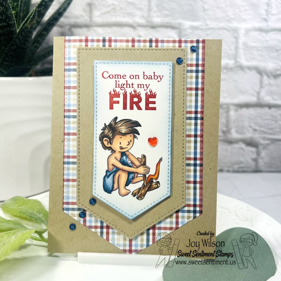 Creating a Masculine Card Sketch with Sweet Sentiment Stamps’ Spark