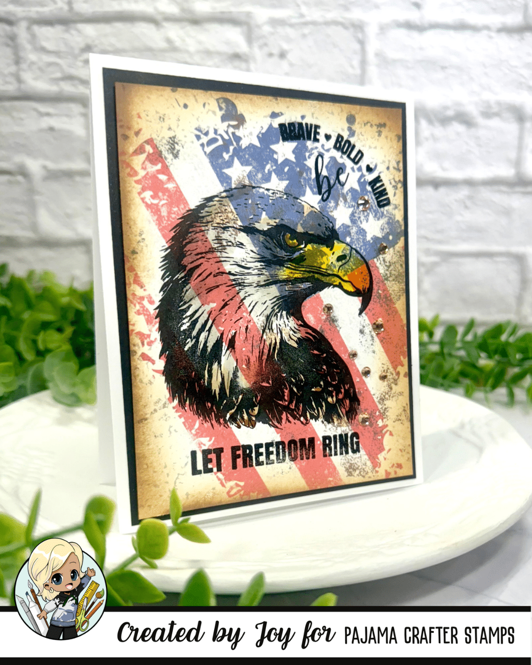 Let Freedom Ring: Bold Patriotic Stamping with a Bald Eagle